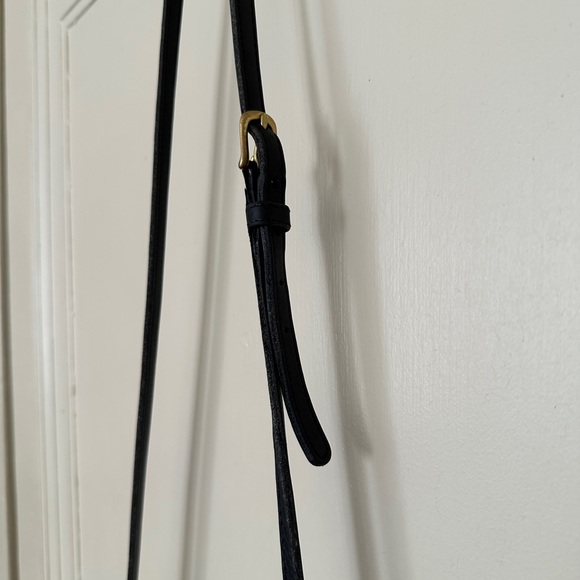 Vintage Black Leather Coach Penny Crossbody Purse - Picture 11 of 15